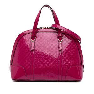 Gucci Style # 309617 Micro1Guccissima Convertible Med Dome Patent Leather - EUC!
